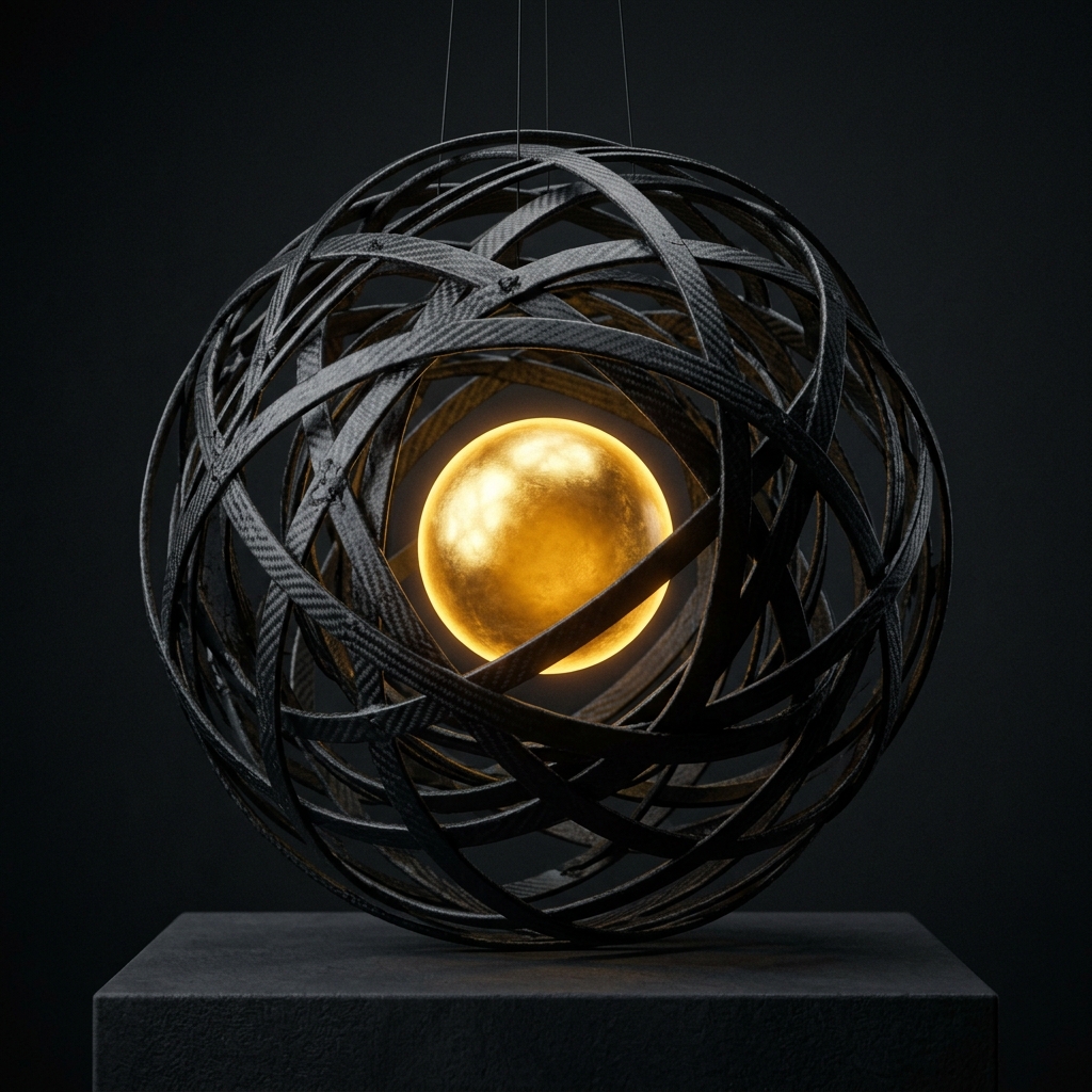 Abstract representation of 3D web graphics with Three.js and WebGPU, showing enhanced performance and hardware acceleration.