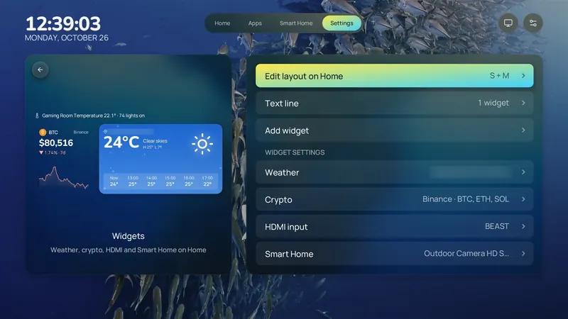 Widget settings