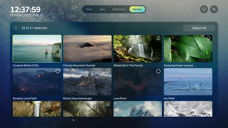 Choosing single wallpaper clips
