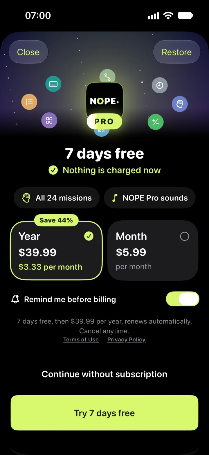 NOPE Pro
