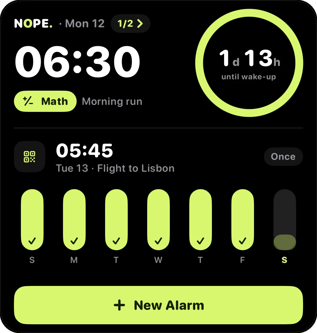 Large morning widget