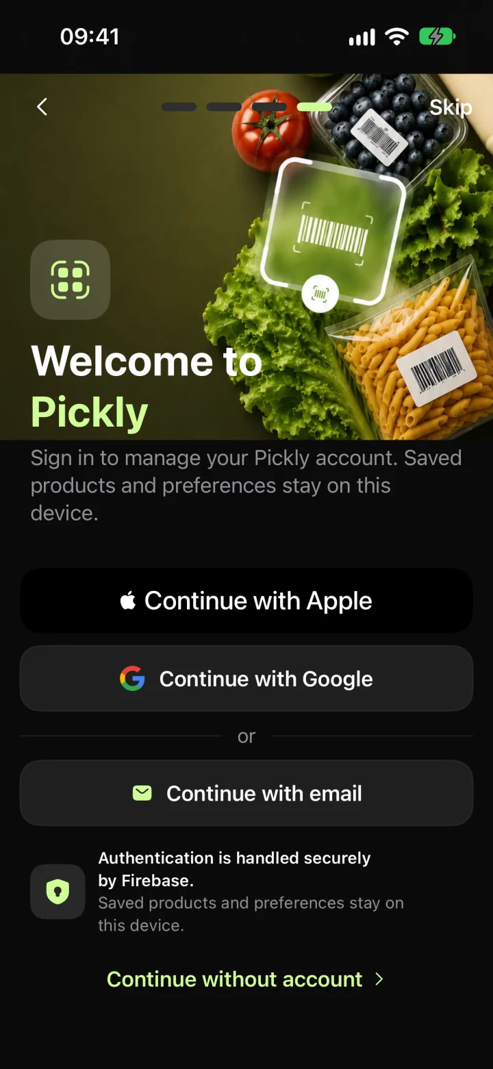 Sign in — optional